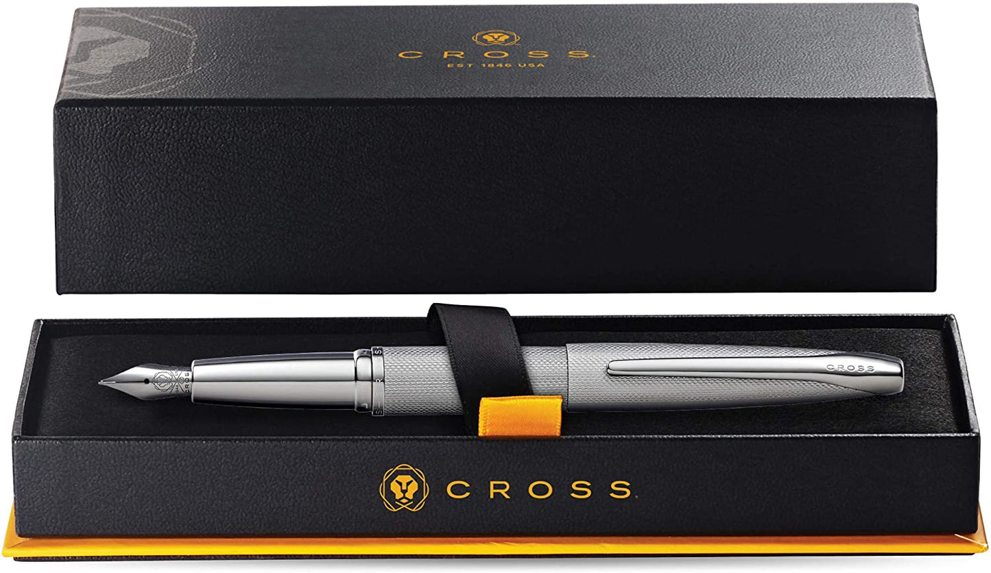 ATX® Sandblasted Titanium Gray Stainless Steel Fine Nib Fountain Pen