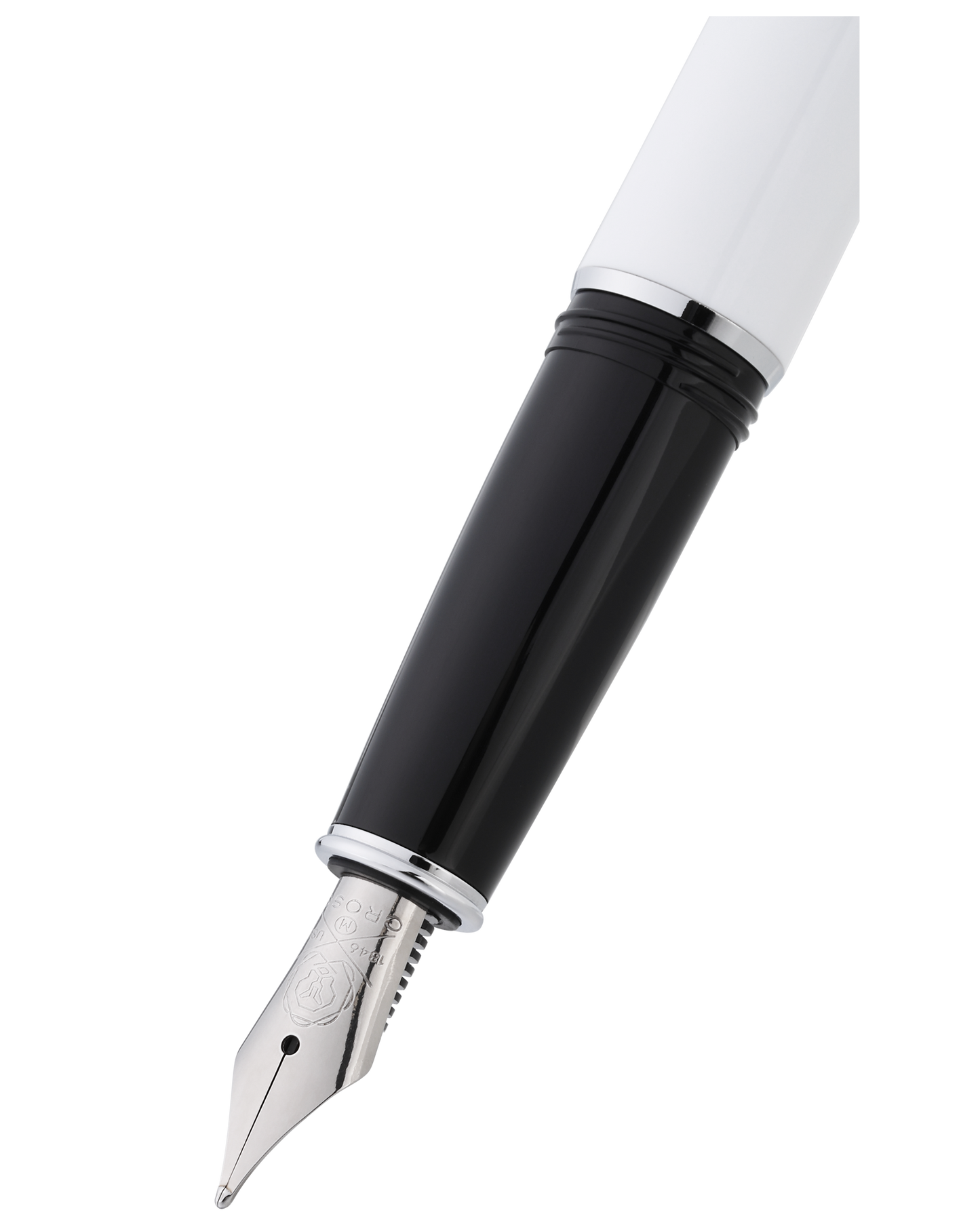 Lume Porcelain White with Polished Chrome Appointments Fountain Pen