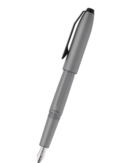 Prism Graphite Resin with Polished Chrome Stainless Steel Fine Nib Fountain Pen