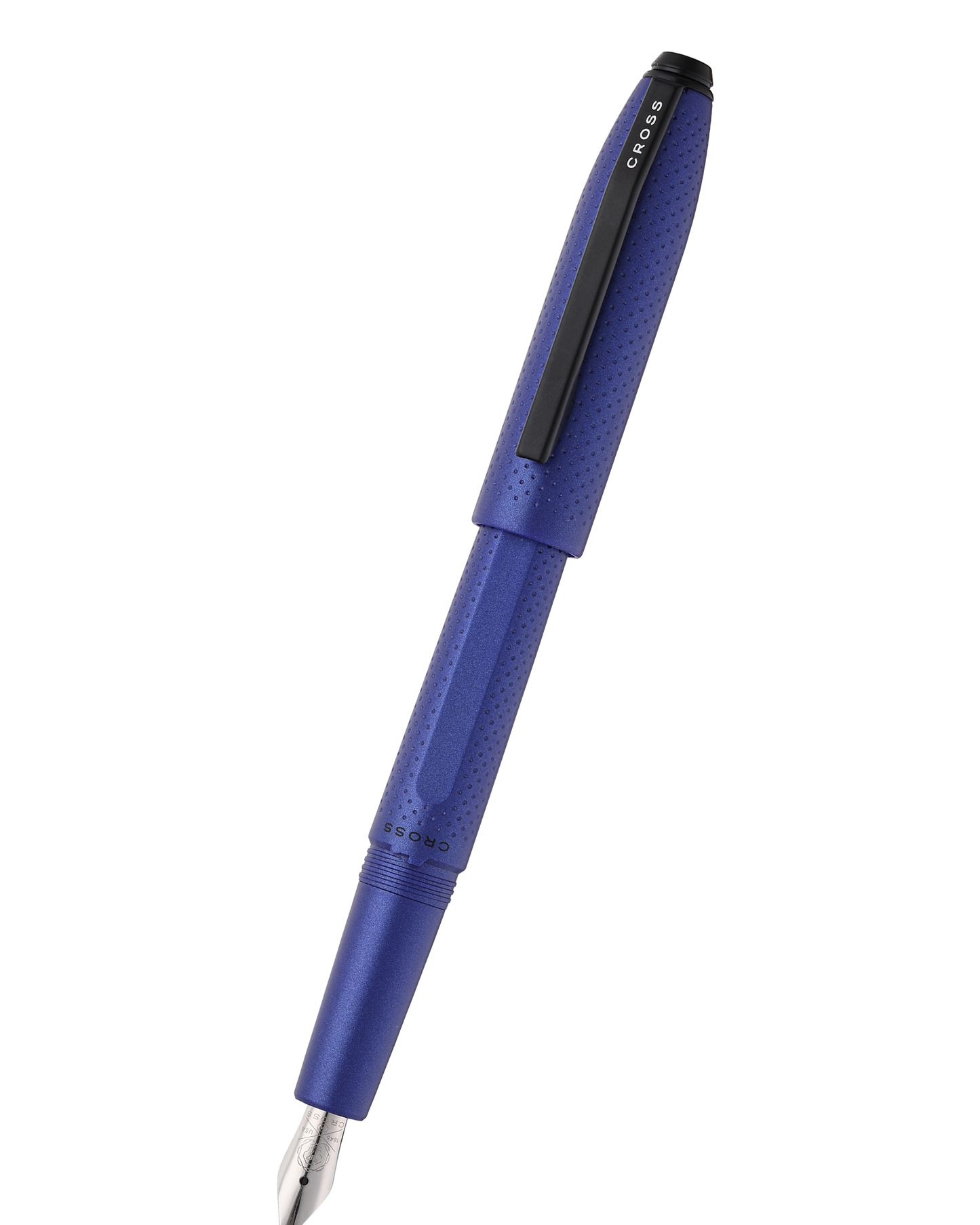 Prism Deep Sea Blue Resin with Polished Chrome Stainless Steel Fine Nib Fountain Pen