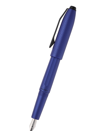 Prism Deep Sea Blue Resin with Polished Chrome Stainless Steel Fine Nib Fountain Pen