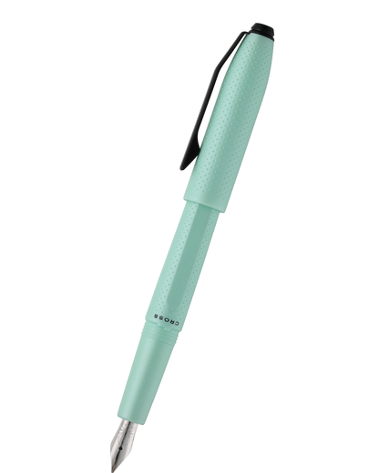 Prism Seafoam Resin with Polished Chrome Stainless Steel Fine Nib Fountain Pen