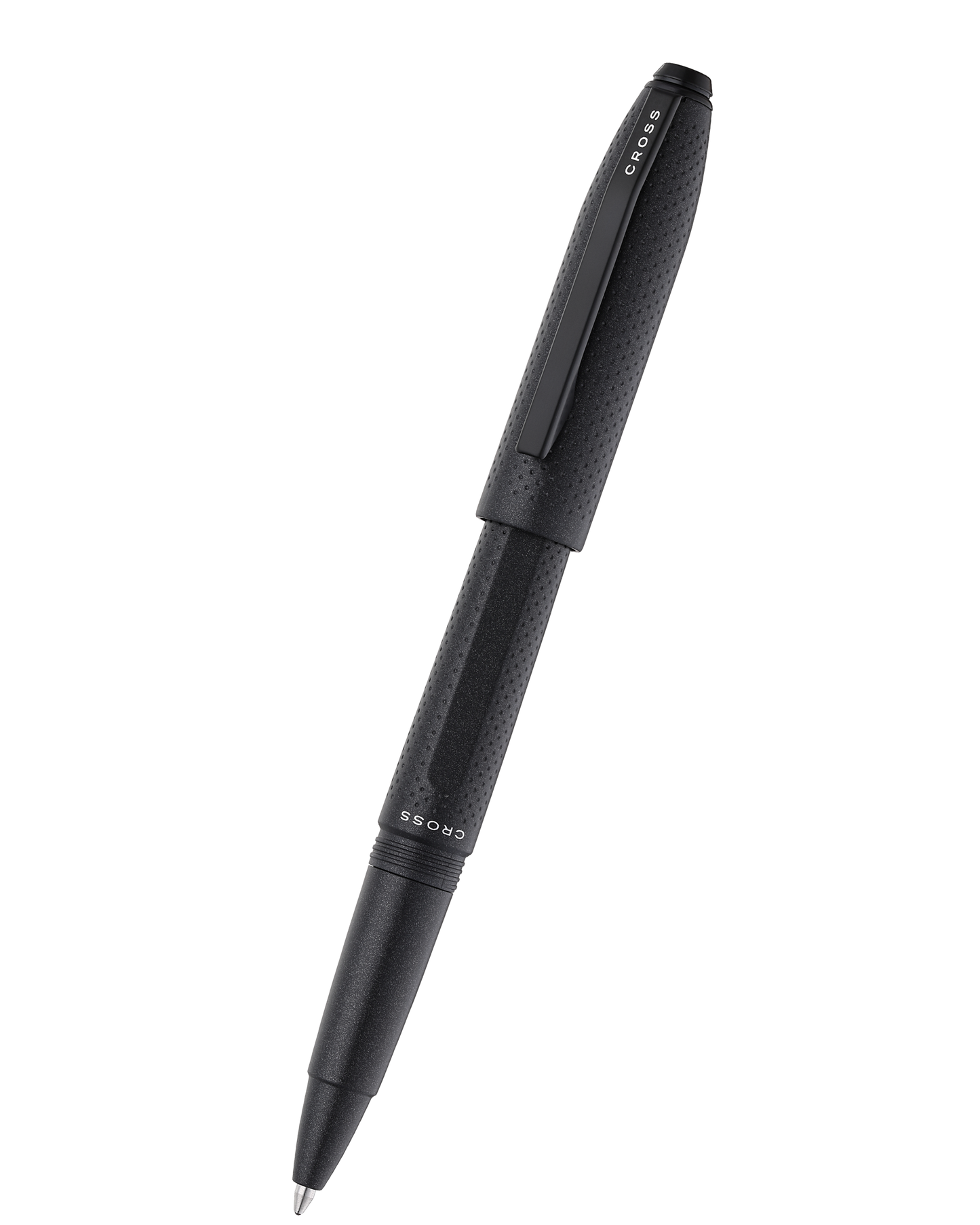 Prism Obsidian Black Resin with Polished Chrome Ballpoint Pen