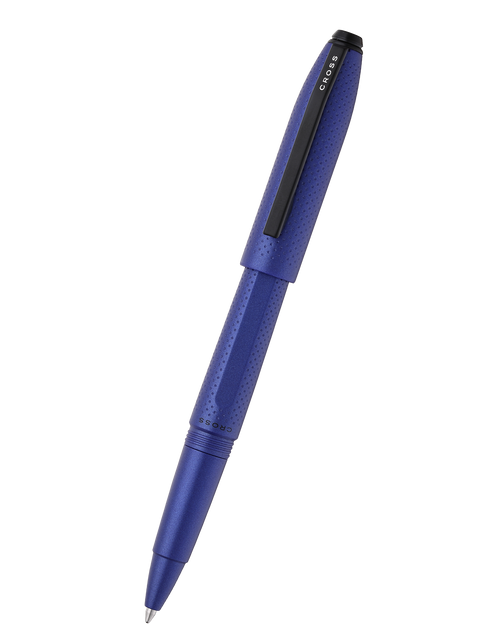 Prism Blue Resin with Polished Chrome Ballpoint Pen