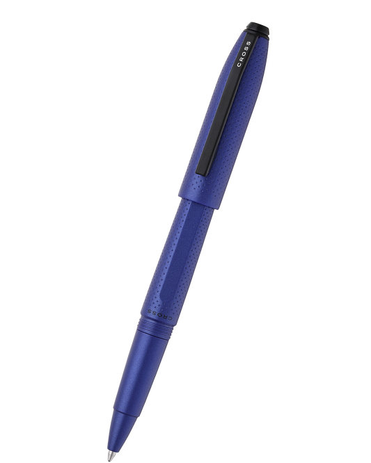 Prism Blue Resin with Polished Chrome Ballpoint Pen