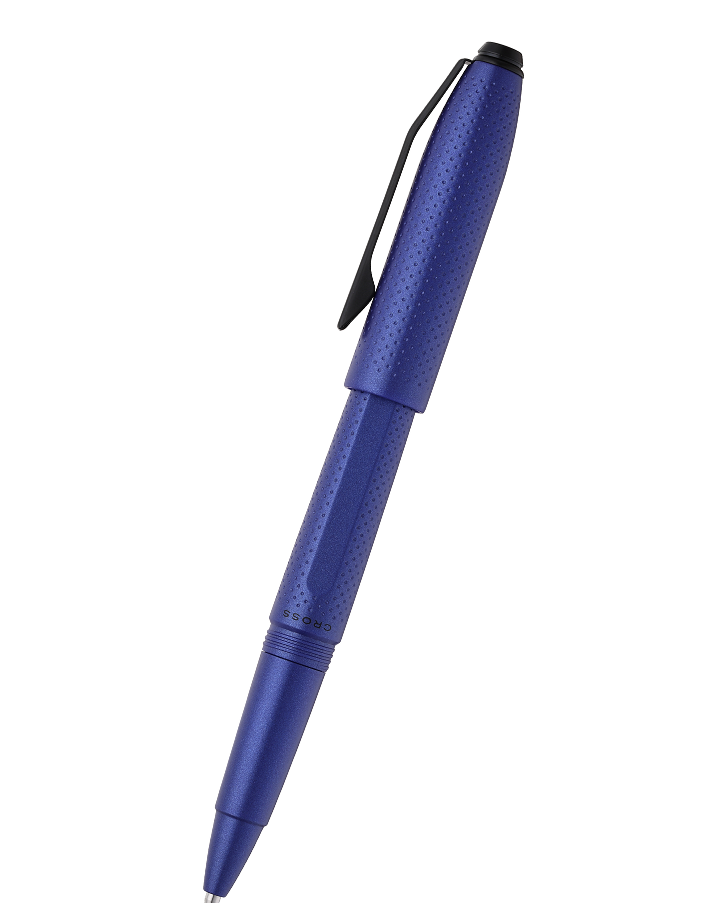Prism Blue Resin with Polished Chrome Ballpoint Pen
