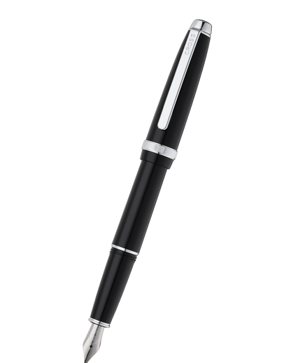 Lume Obsidian Black with Polished Chrome Appointments Fountain Pen