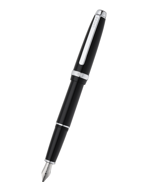 Lume Obsidian Black with Polished Chrome Appointments Fountain Pen