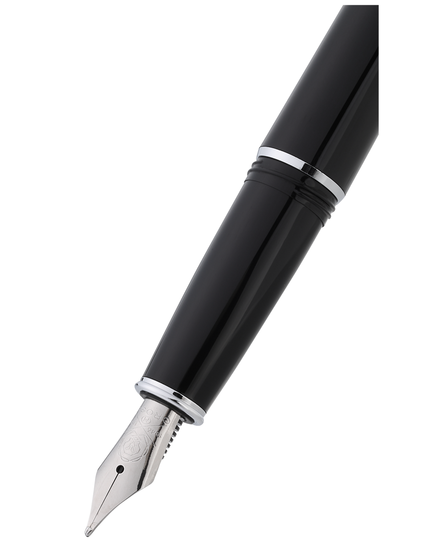 Lume Obsidian Black with Polished Chrome Appointments Fountain Pen