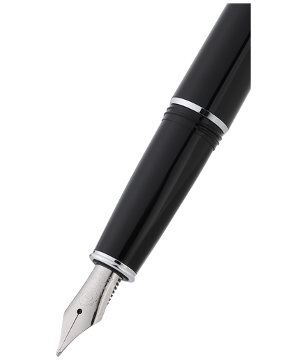 Lume Obsidian Black with Polished Chrome Appointments Fountain Pen