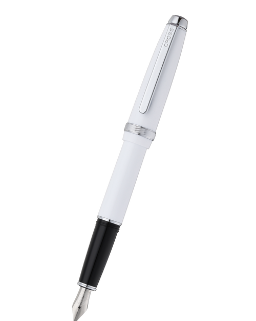 Lume Porcelain White with Polished Chrome Appointments Fountain Pen