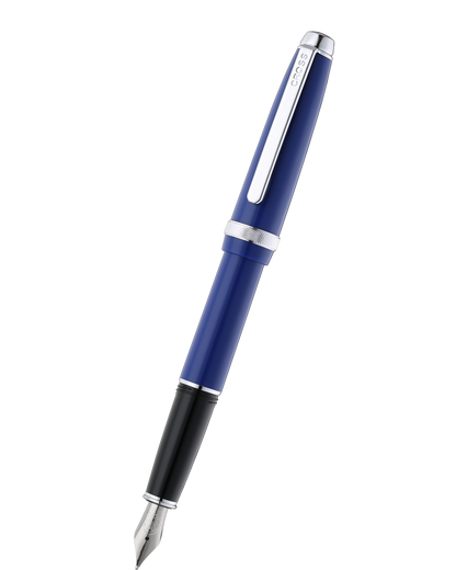 Lume Deep Sea Blue with Polished Chrome Appointments Fountain Pen