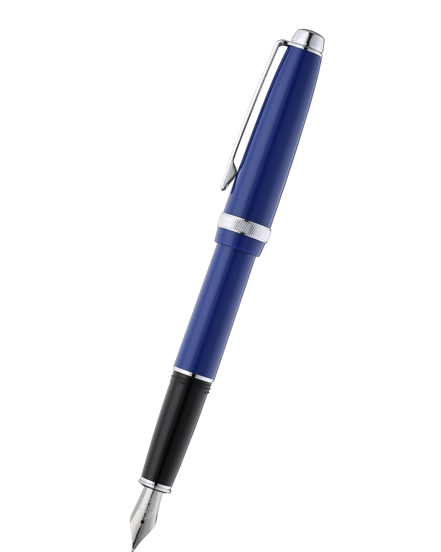 Lume Deep Sea Blue with Polished Chrome Appointments Fountain Pen