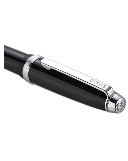 Lume Obsidian Black with Polished Chrome Appointments Rollerball Pen