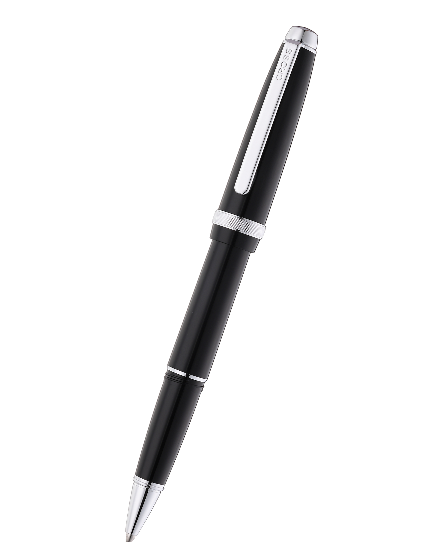 Lume Obsidian Black with Polished Chrome Appointments Rollerball Pen