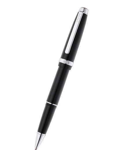 Lume Obsidian Black with Polished Chrome Appointments Rollerball Pen
