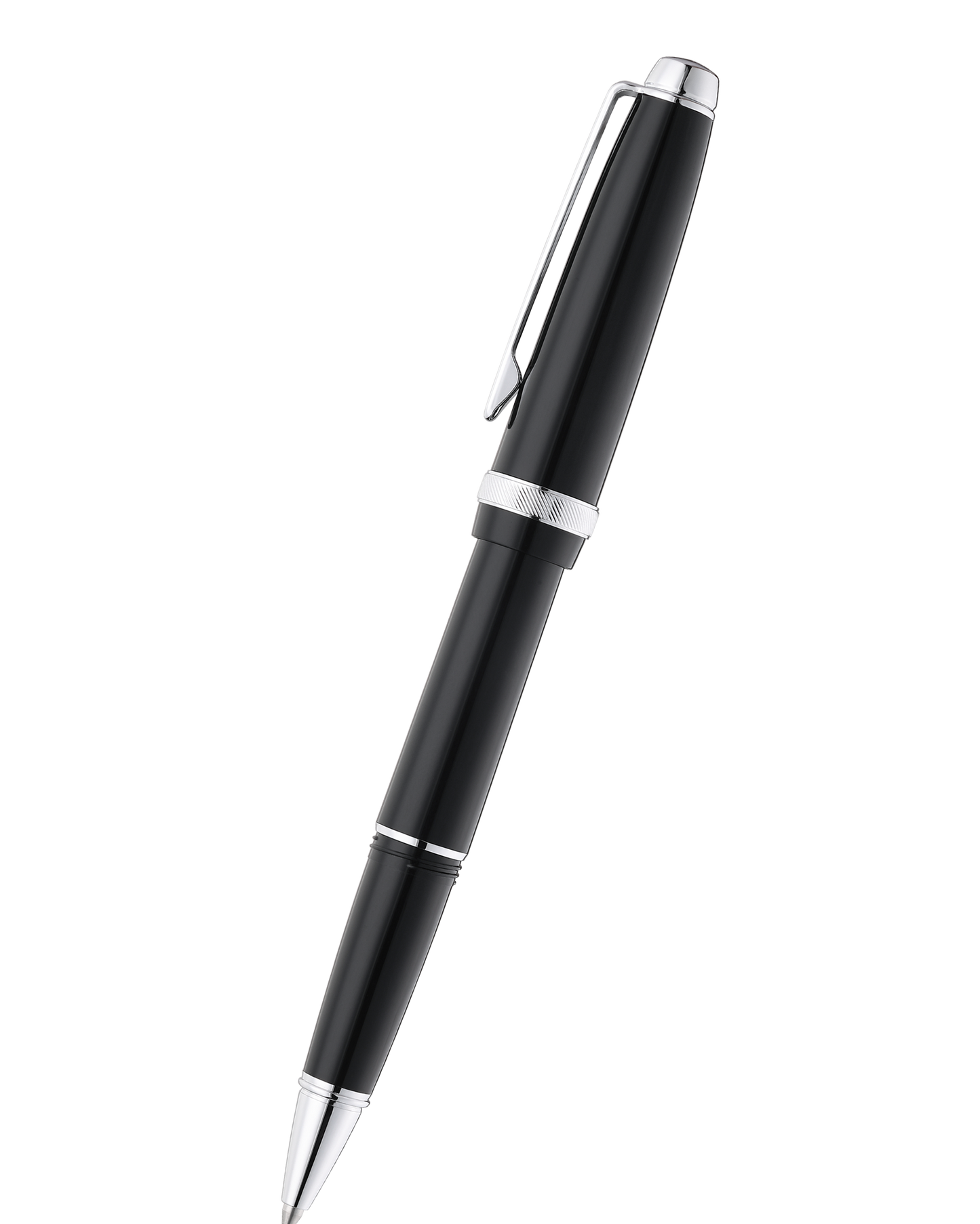 Lume Obsidian Black with Polished Chrome Appointments Rollerball Pen