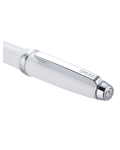 Lume Porcelain White with Polished Chrome Appointments Rollerball Pen
