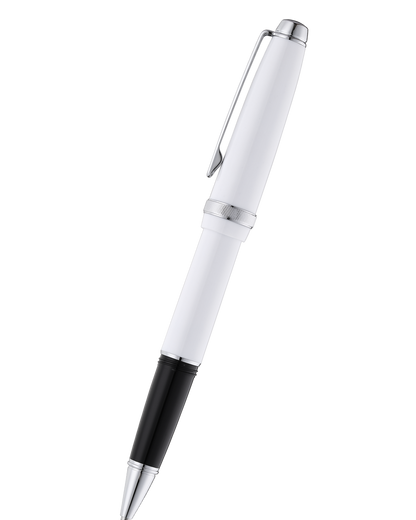 Lume Porcelain White with Polished Chrome Appointments Rollerball Pen