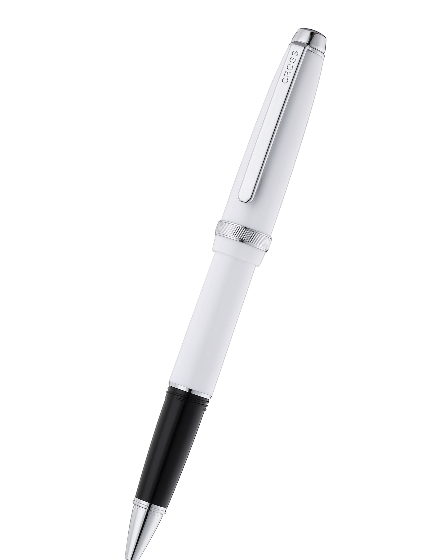 Lume Porcelain White with Polished Chrome Appointments Rollerball Pen