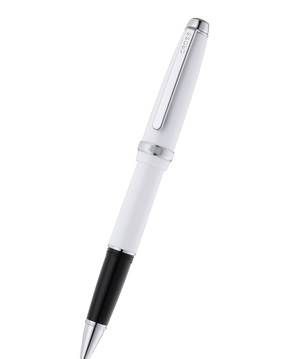 Lume Porcelain White with Polished Chrome Appointments Rollerball Pen