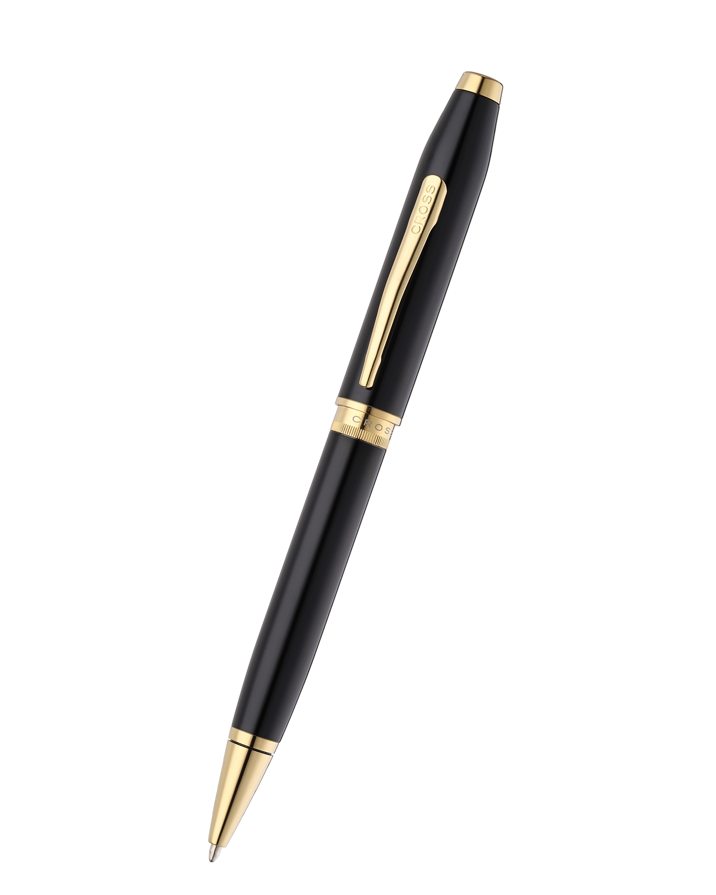 Foundry Glossy Black Lacquer with PVD Gold Appointments Ballpoint Pen