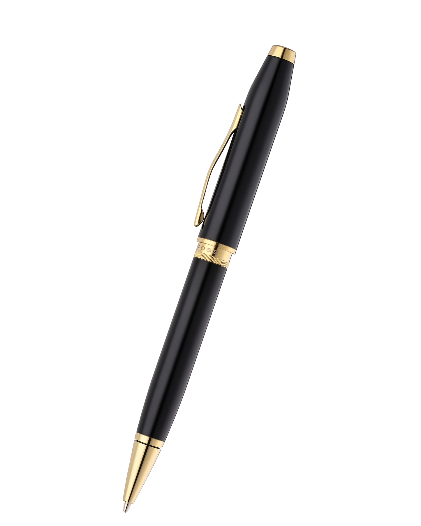 Foundry Glossy Black Lacquer with PVD Gold Appointments Ballpoint Pen