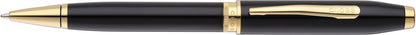 Foundry Glossy Black Lacquer with PVD Gold Appointments Ballpoint Pen
