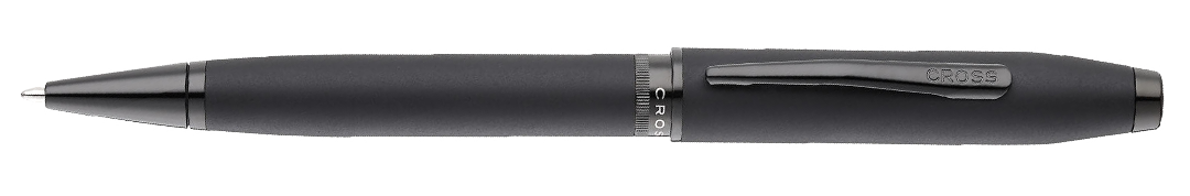 Foundry Matte Black Lacquer with PVD Black Appointments Ballpoint Pen