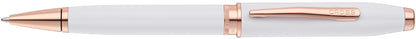Foundry Pearl White Lacquer with Rose Gold Appointments Ballpoint Pen
