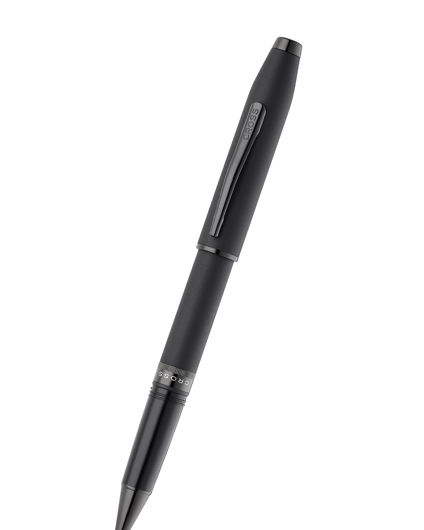 Foundry Matte Black Lacquer with PVD Black Appointments Rollerball Pen