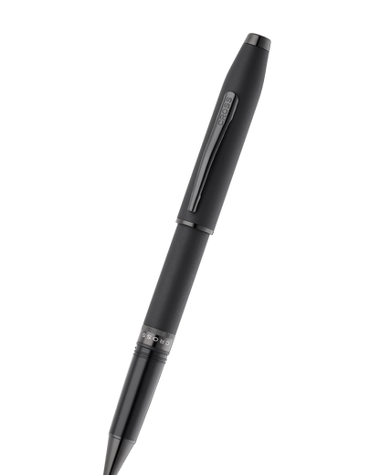 Foundry Matte Black Lacquer with PVD Black Appointments Rollerball Pen