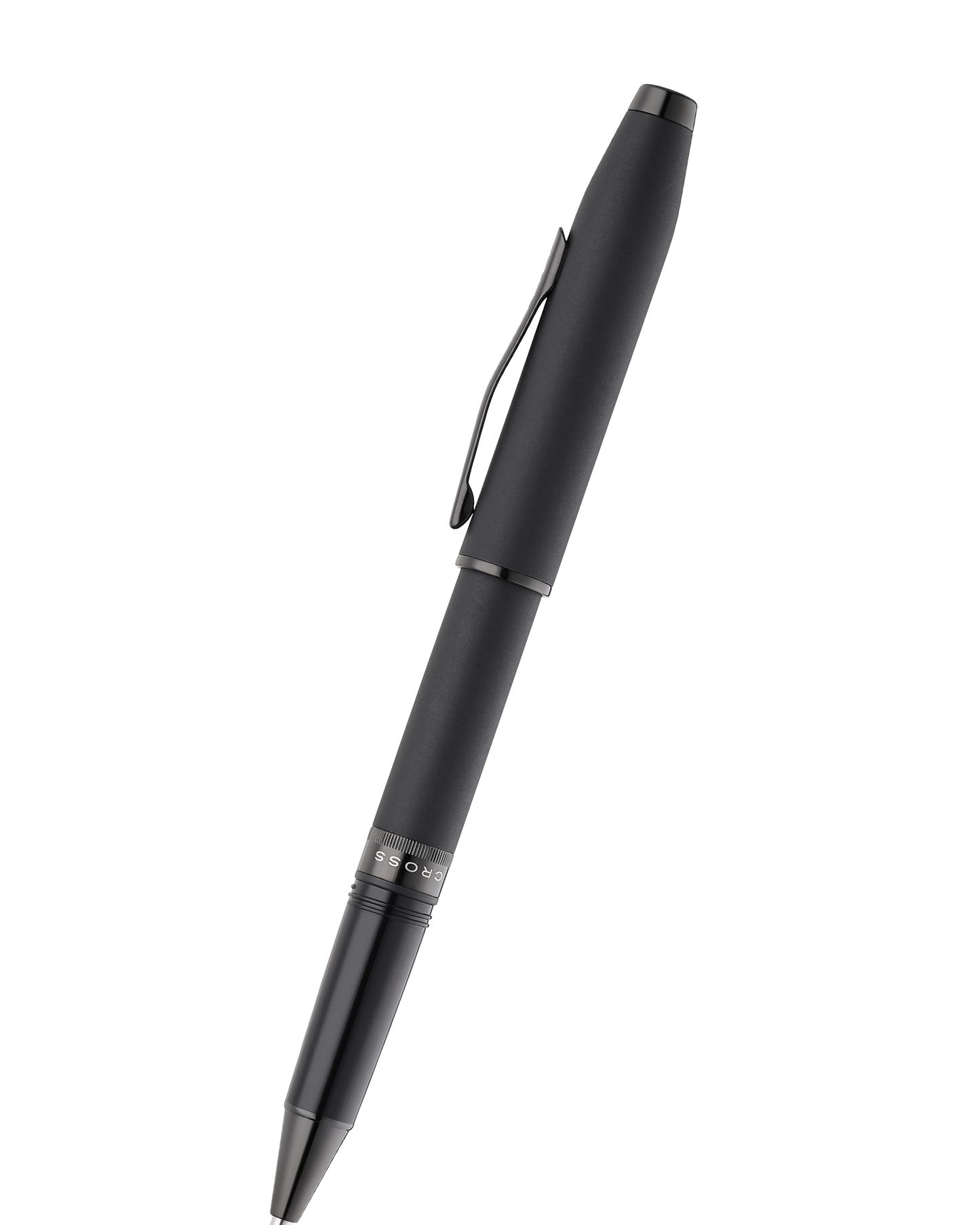 Foundry Matte Black Lacquer with PVD Black Appointments Rollerball Pen