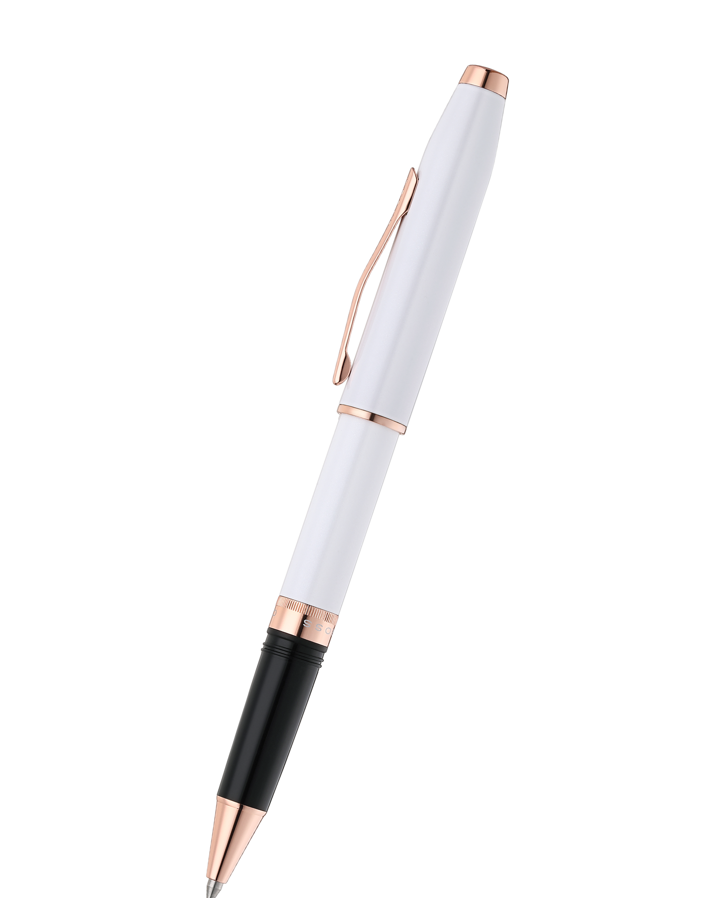 Foundry Pearl White Lacquer with Rose Gold Appointments Rollerball Pen