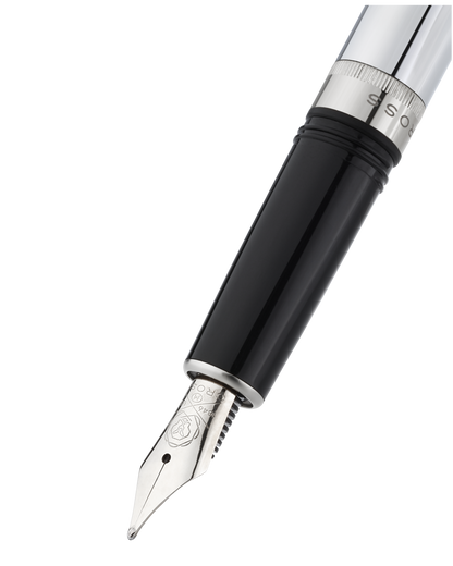 Foundry Polished Chrome with Polished Chrome Appointments Fountain Pen