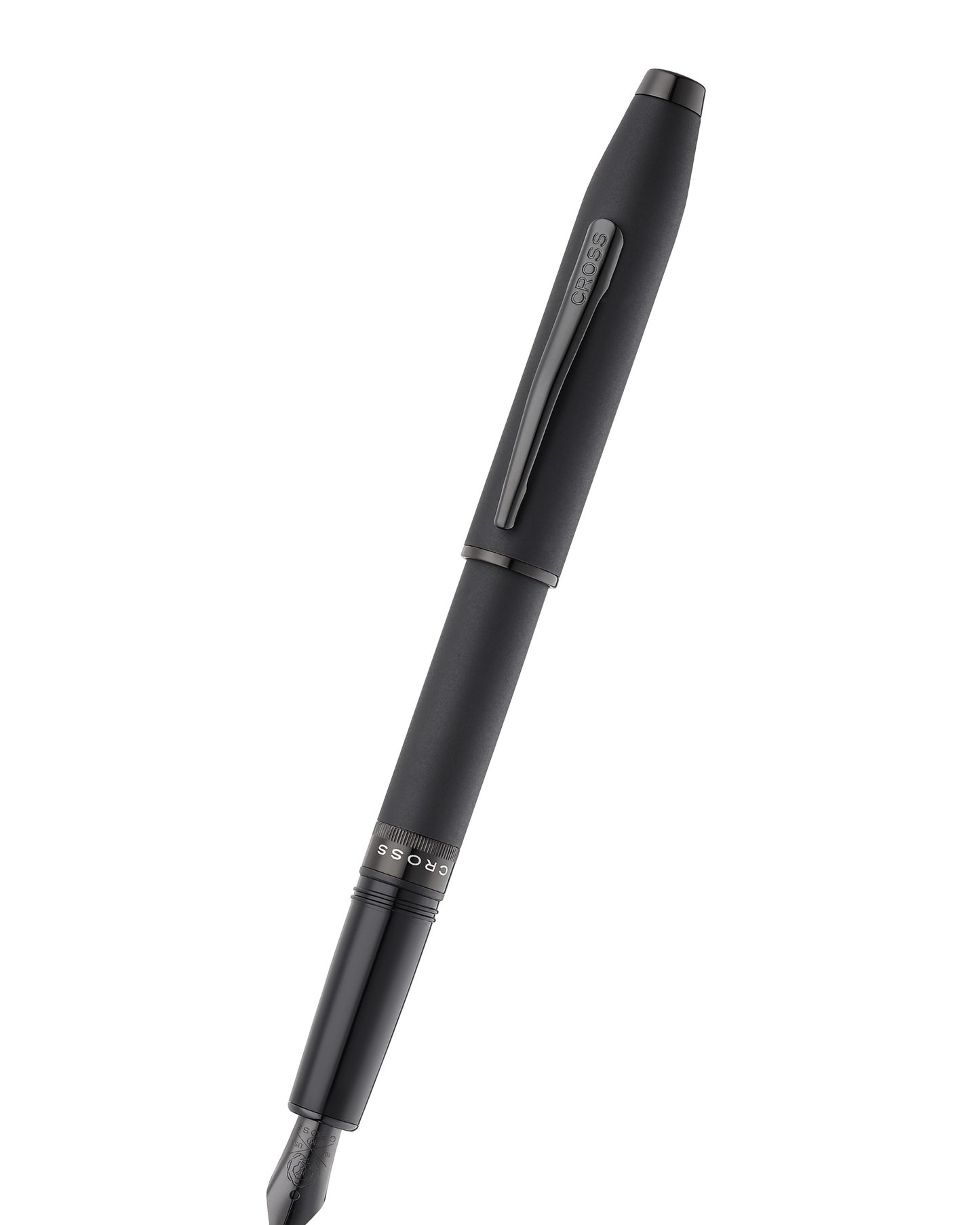 Foundry Matte Black Lacquer with PVD Black Appointments Fountain Pen