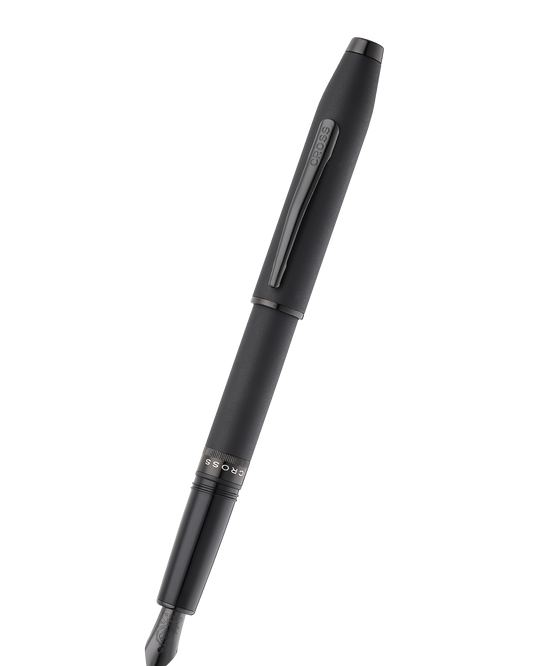 Foundry Matte Black Lacquer with PVD Black Appointments Fountain Pen