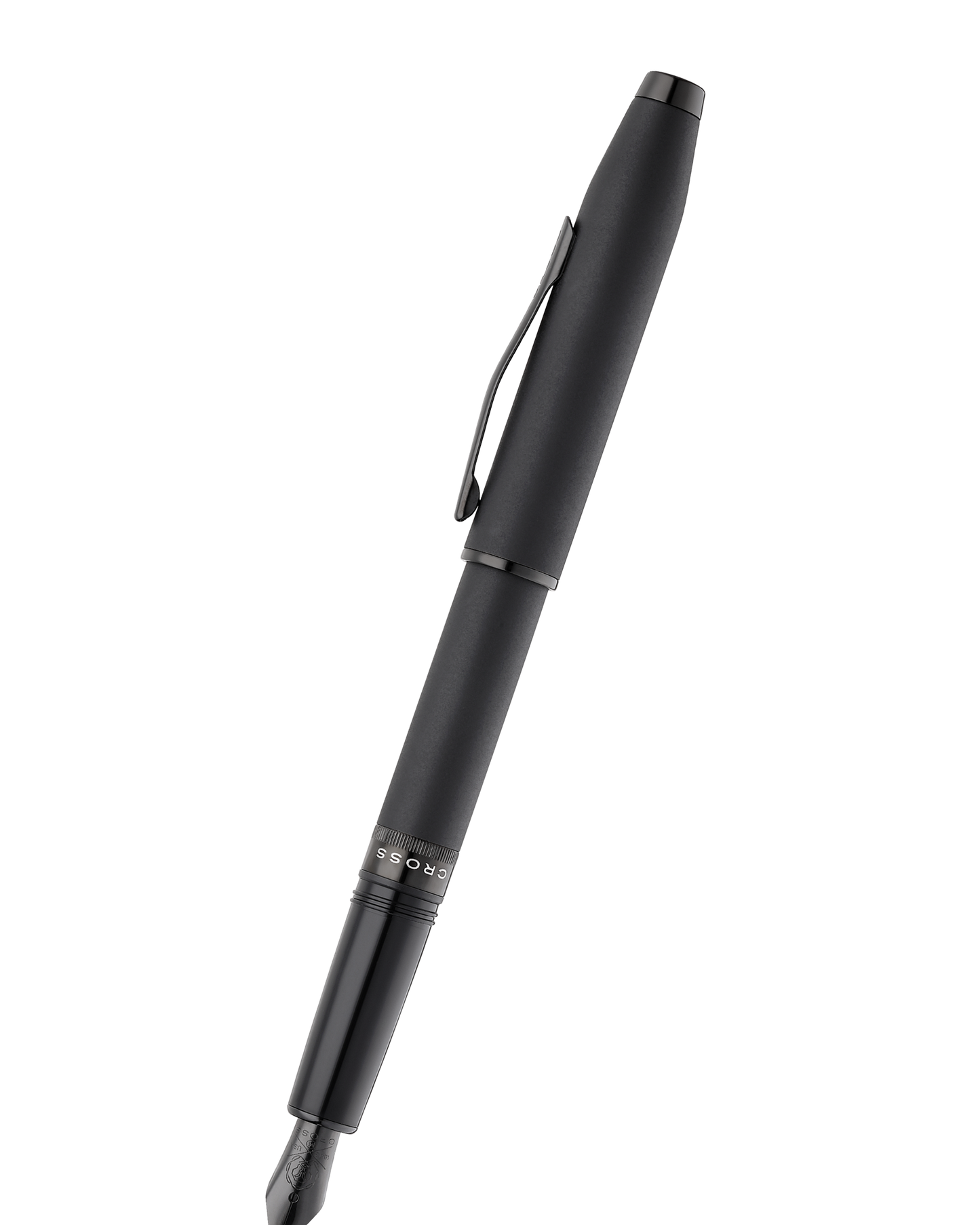 Foundry Matte Black Lacquer with PVD Black Appointments Fountain Pen