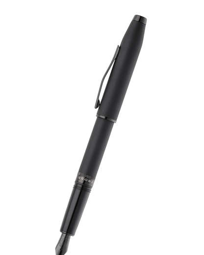 Foundry Matte Black Lacquer with PVD Black Appointments Fountain Pen