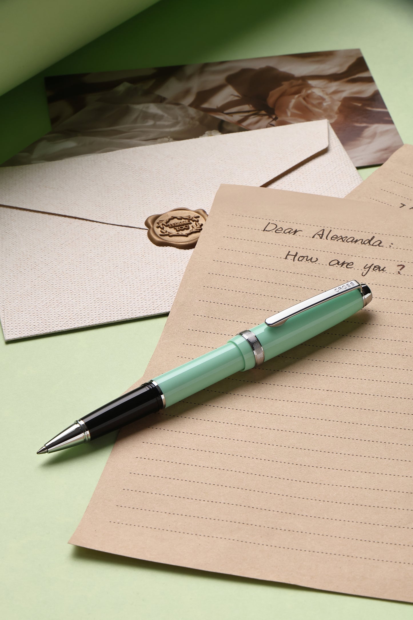 Lume Seafoam with Polished Chrome Appointments Fountain Pen