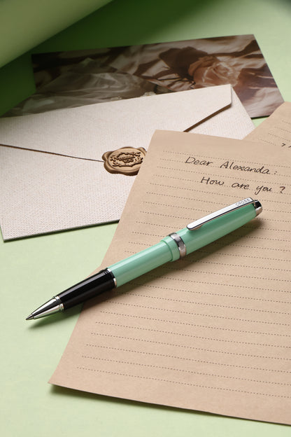 Lume Seafoam with Polished Chrome Appointments Fountain Pen