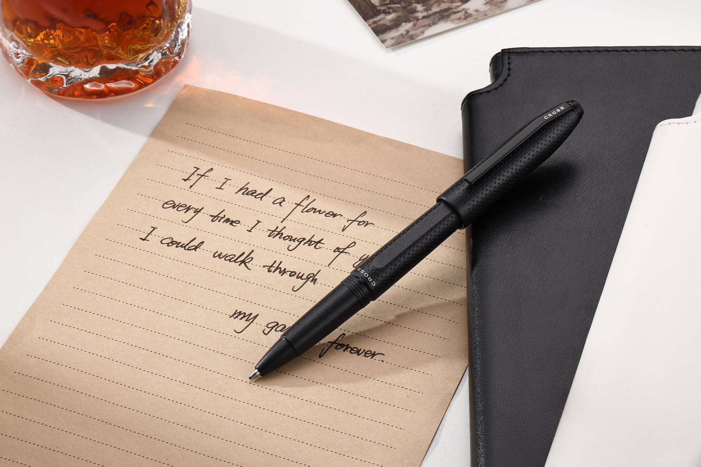 Prism Obsidian Black Resin with Polished Chrome Ballpoint Pen