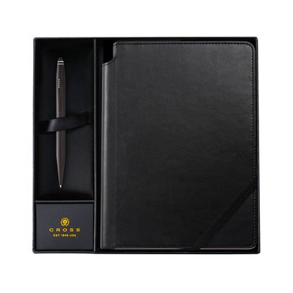 Tech2 Satin Black Ballpoint and Journal Gift Set