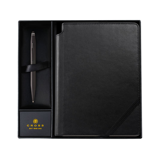 Tech2 Satin Black Ballpoint and Journal Gift Set