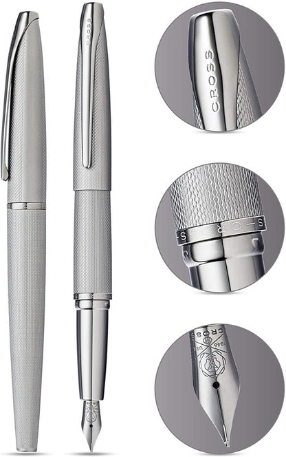 ATX® Sandblasted Titanium Gray Stainless Steel Medium Nib Fountain Pen