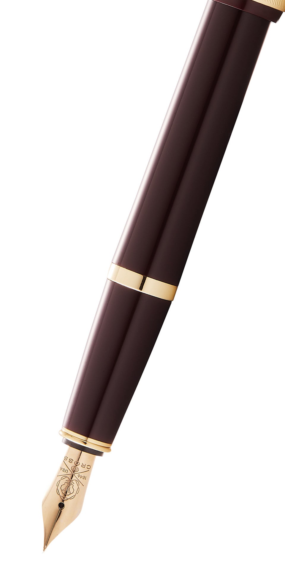 Bailey Light™ Polished Burgundy Resin and Gold Tone Medium Nib Fountain Pen