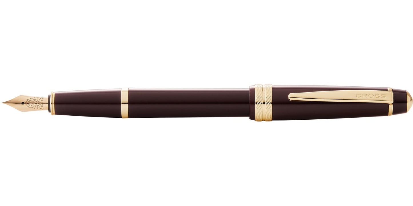 Bailey Light™ Polished Burgundy Resin and Gold Tone Medium Nib Fountain Pen