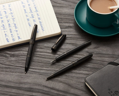 Bailey™ Matte Black Lacquer Stainless Steel Fine Nib Fountain Pen