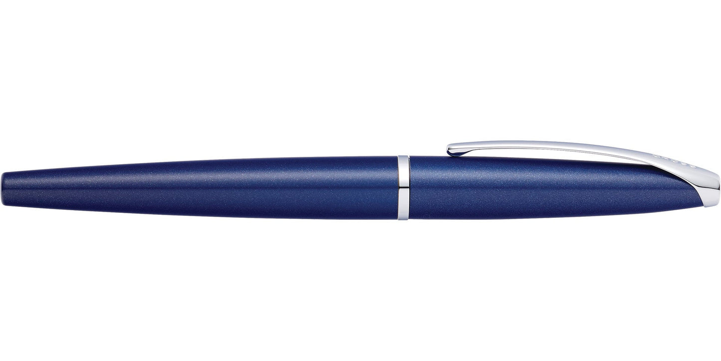 ATX® Translucent Blue Lacquer Stainless Steel Medium Nib Fountain Pen