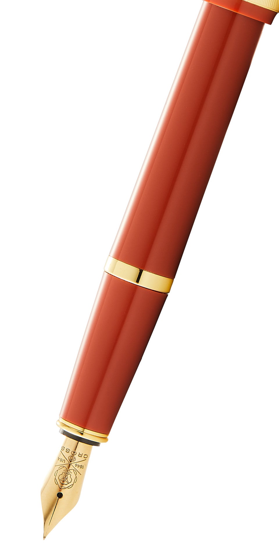 Bailey Light™ Polished Amber Resin and Gold Tone Medium Nib Fountain Pen